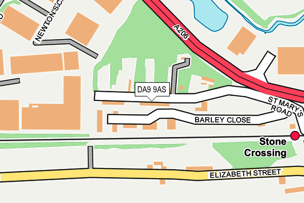 DA9 9AS map - OS OpenMap – Local (Ordnance Survey)