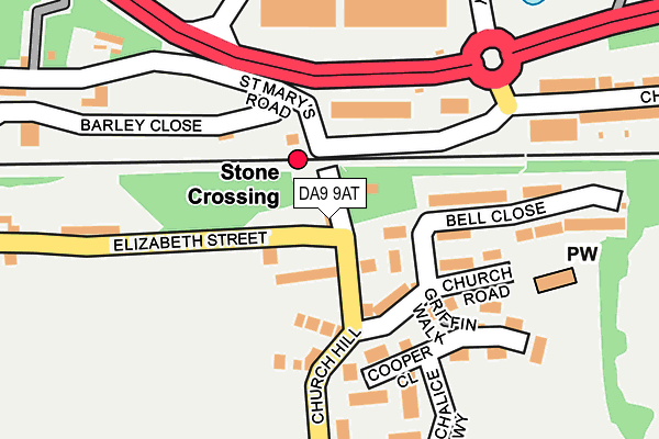 DA9 9AT map - OS OpenMap – Local (Ordnance Survey)