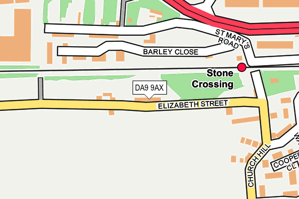 DA9 9AX map - OS OpenMap – Local (Ordnance Survey)