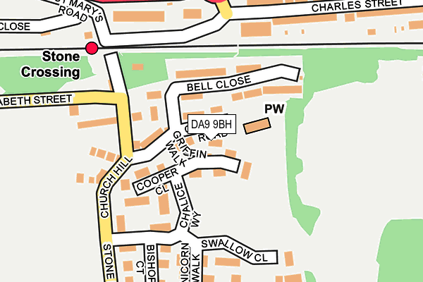 DA9 9BH map - OS OpenMap – Local (Ordnance Survey)
