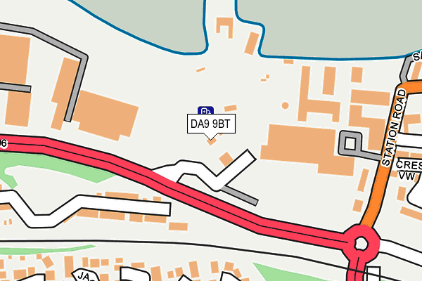 DA9 9BT map - OS OpenMap – Local (Ordnance Survey)