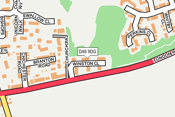 DA9 9DG map - OS OpenMap – Local (Ordnance Survey)