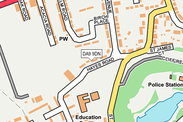 DA9 9DN map - OS OpenMap – Local (Ordnance Survey)