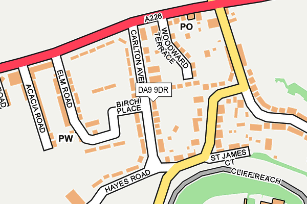 DA9 9DR map - OS OpenMap – Local (Ordnance Survey)