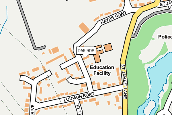 DA9 9DS map - OS OpenMap – Local (Ordnance Survey)