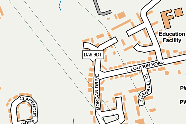 DA9 9DT map - OS OpenMap – Local (Ordnance Survey)