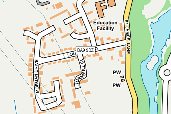 DA9 9DZ map - OS OpenMap – Local (Ordnance Survey)