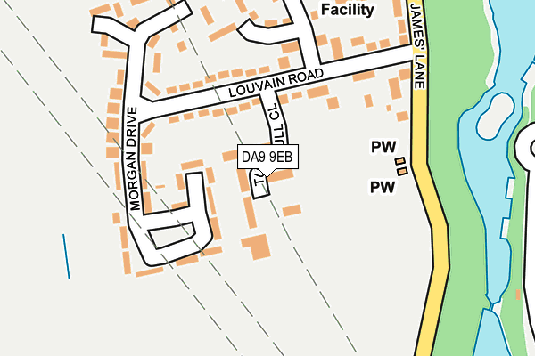 DA9 9EB map - OS OpenMap – Local (Ordnance Survey)