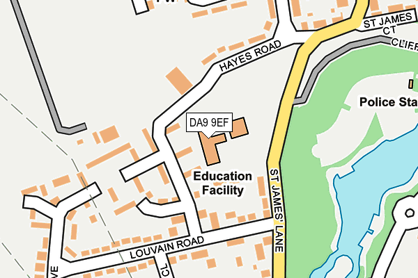 DA9 9EF map - OS OpenMap – Local (Ordnance Survey)