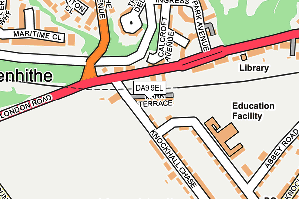 DA9 9EL map - OS OpenMap – Local (Ordnance Survey)