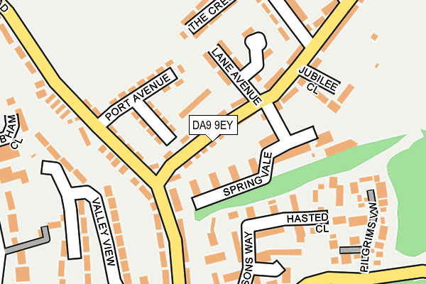 DA9 9EY map - OS OpenMap – Local (Ordnance Survey)