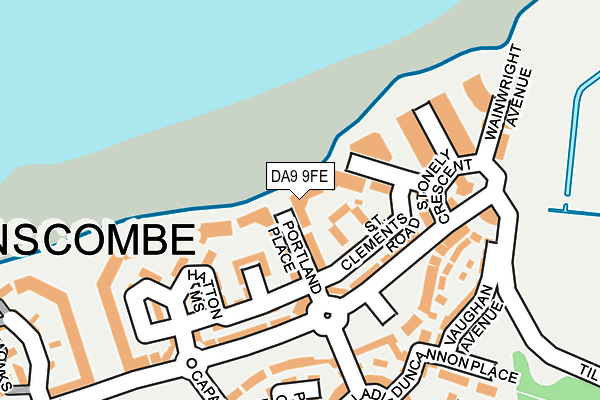 DA9 9FE map - OS OpenMap – Local (Ordnance Survey)