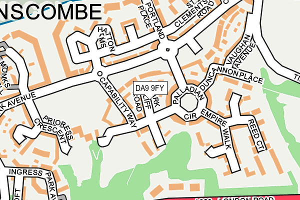 DA9 9FY map - OS OpenMap – Local (Ordnance Survey)