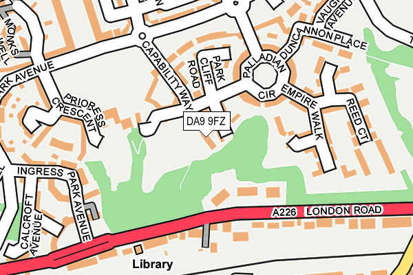 DA9 9FZ map - OS OpenMap – Local (Ordnance Survey)