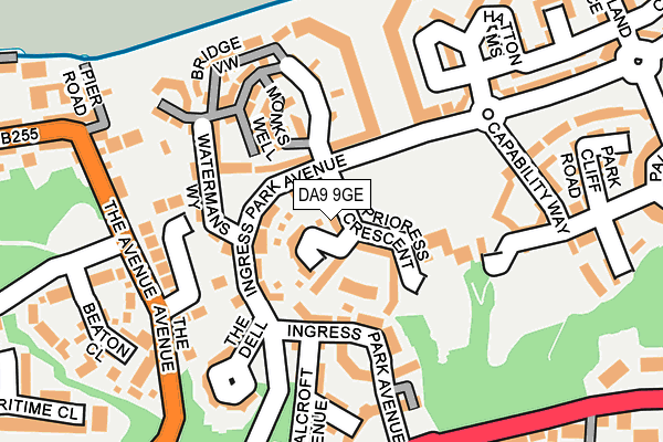 DA9 9GE map - OS OpenMap – Local (Ordnance Survey)