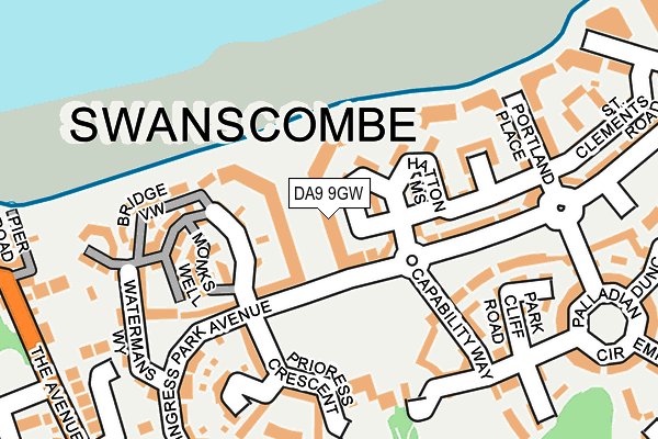 DA9 9GW map - OS OpenMap – Local (Ordnance Survey)