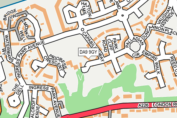 DA9 9GY map - OS OpenMap – Local (Ordnance Survey)