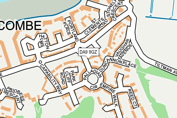 DA9 9GZ map - OS OpenMap – Local (Ordnance Survey)