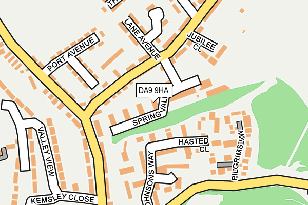 DA9 9HA map - OS OpenMap – Local (Ordnance Survey)