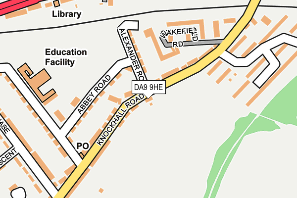 DA9 9HE map - OS OpenMap – Local (Ordnance Survey)