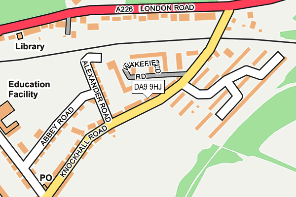 DA9 9HJ map - OS OpenMap – Local (Ordnance Survey)