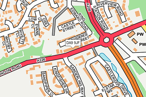 DA9 9JF map - OS OpenMap – Local (Ordnance Survey)