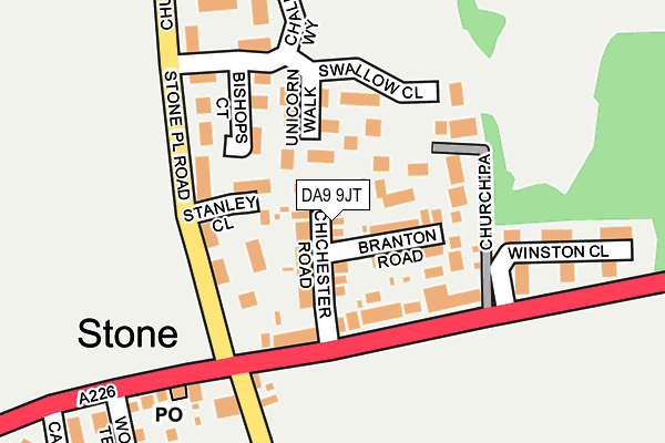 DA9 9JT map - OS OpenMap – Local (Ordnance Survey)