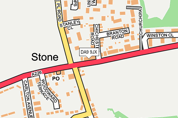 DA9 9JX map - OS OpenMap – Local (Ordnance Survey)