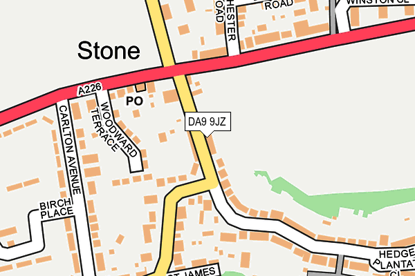 DA9 9JZ map - OS OpenMap – Local (Ordnance Survey)