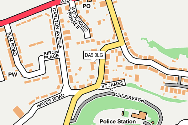 DA9 9LG map - OS OpenMap – Local (Ordnance Survey)