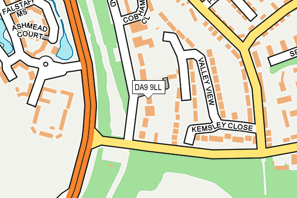 DA9 9LL map - OS OpenMap – Local (Ordnance Survey)