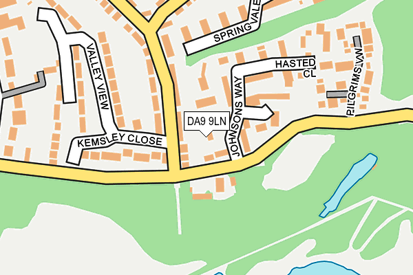 DA9 9LN map - OS OpenMap – Local (Ordnance Survey)