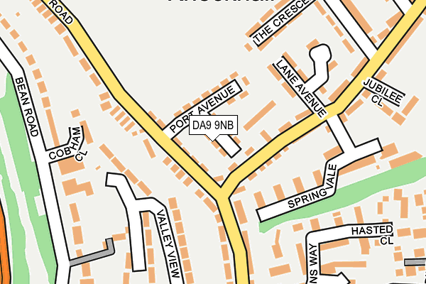 DA9 9NB map - OS OpenMap – Local (Ordnance Survey)