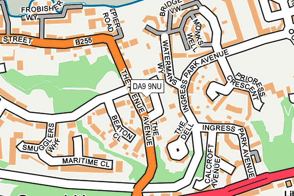 DA9 9NU map - OS OpenMap – Local (Ordnance Survey)