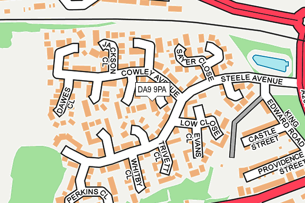 DA9 9PA map - OS OpenMap – Local (Ordnance Survey)