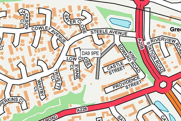 DA9 9PE map - OS OpenMap – Local (Ordnance Survey)
