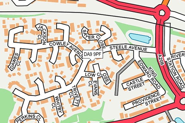 DA9 9PF map - OS OpenMap – Local (Ordnance Survey)