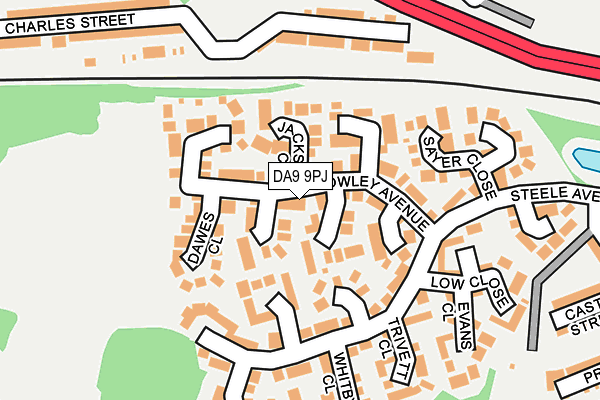 DA9 9PJ map - OS OpenMap – Local (Ordnance Survey)
