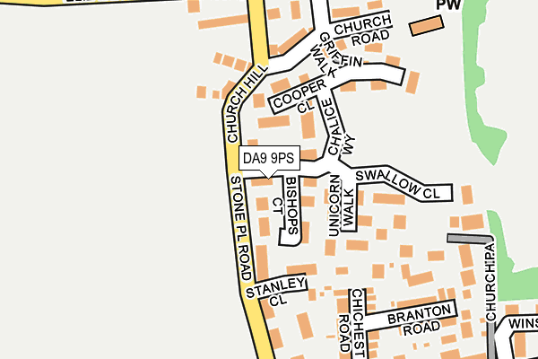 DA9 9PS map - OS OpenMap – Local (Ordnance Survey)