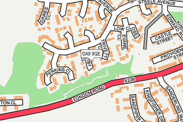DA9 9QE map - OS OpenMap – Local (Ordnance Survey)