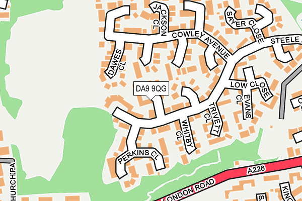 DA9 9QG map - OS OpenMap – Local (Ordnance Survey)