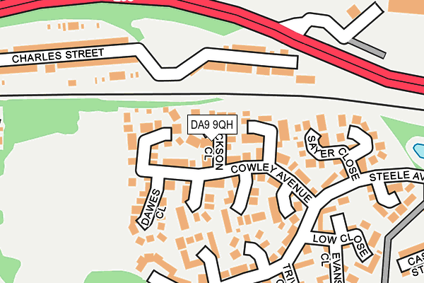 DA9 9QH map - OS OpenMap – Local (Ordnance Survey)