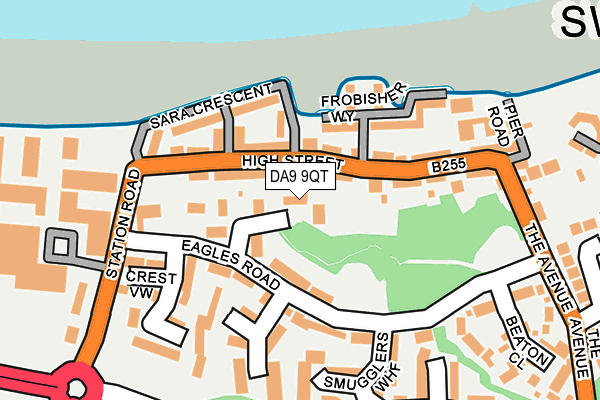 DA9 9QT map - OS OpenMap – Local (Ordnance Survey)