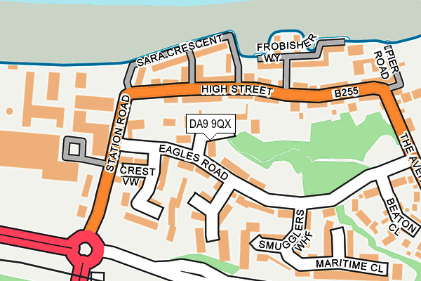 DA9 9QX map - OS OpenMap – Local (Ordnance Survey)