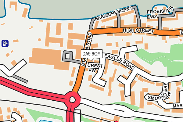 DA9 9QY map - OS OpenMap – Local (Ordnance Survey)