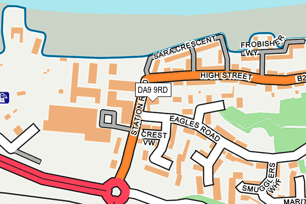 DA9 9RD map - OS OpenMap – Local (Ordnance Survey)