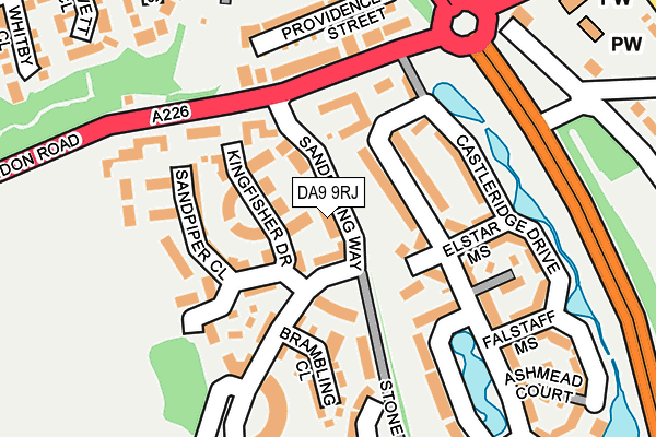 DA9 9RJ map - OS OpenMap – Local (Ordnance Survey)