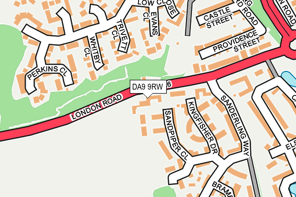 DA9 9RW map - OS OpenMap – Local (Ordnance Survey)