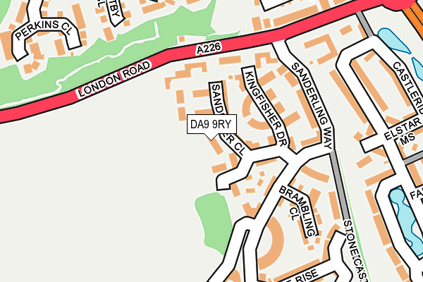 DA9 9RY map - OS OpenMap – Local (Ordnance Survey)