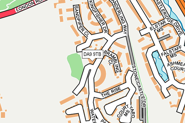 DA9 9TB map - OS OpenMap – Local (Ordnance Survey)